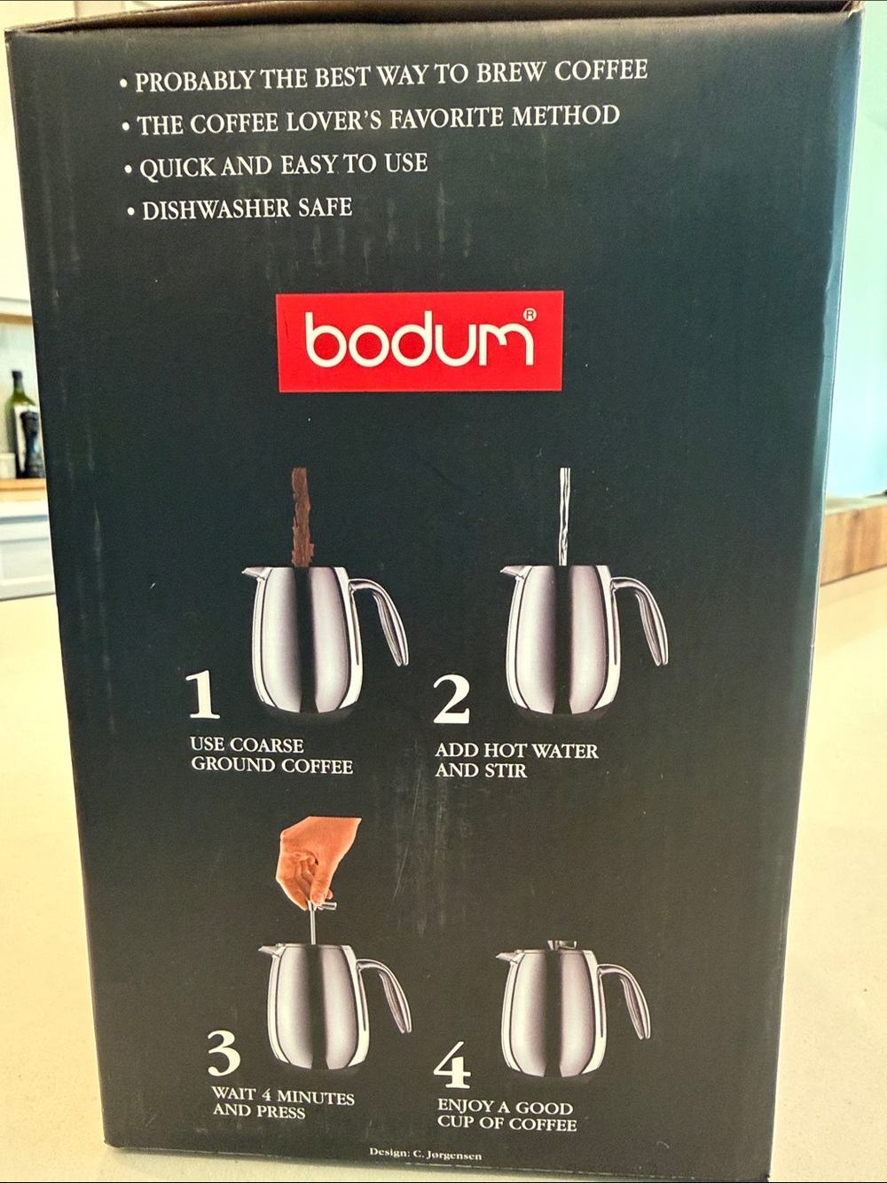 NEW! Bodum Columbia French Press Coffee Maker - Silver - Picture 4 of 4